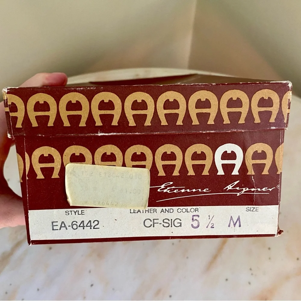 Vintage 1980s Etienne Aigner Maroon Leather Heels Size 5.5 Made In Italy - Picture 8 of 8